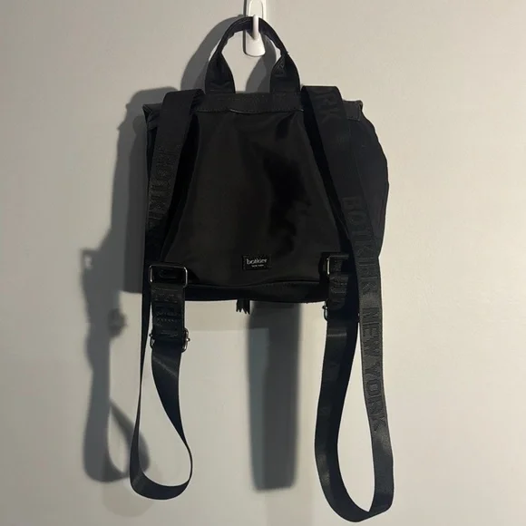 Black Leather Backpack - Picture 2 of 4